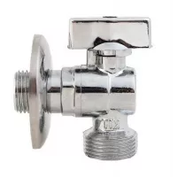 Кран шаровой угловой хром 1/2" x 1/2" TIM