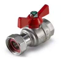 TIM Кран шаровой прямой с накидной гайкой и внутренней резьбой 1/2" BV209-C02FN
