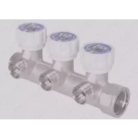 TiM Коллектор 90&deg; с регулирующими вентилями 3/4" х 1/2" - 3 вых., MR-03N-3